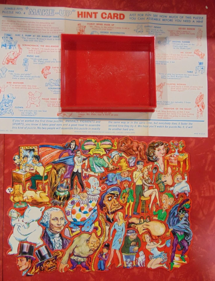 Vintage CADACO Cluster Puzzle "Make-Up" COMPLETE - Image 1 of 3
