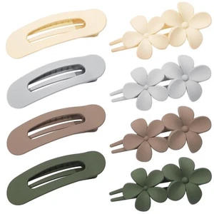 8 PCS Flat Hair Clips Flat Claw Clips 2 Styles Hair Claws for Women Girls Thi... - Picture 1 of 7
