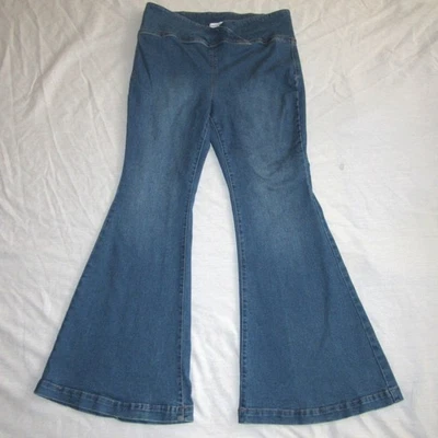 Pantalones de mezclilla Vanilla Star Super Flare Bell años 70 retro cruzados cintura XL Foto 1 de 4