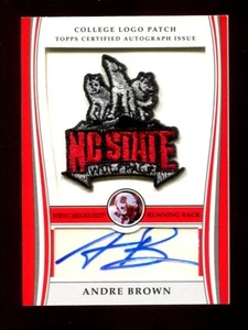 2009 Bowman Draft Picks College Logo Patch ALP-AB Andre Brown #283/300 🏈 Auto - Picture 1 of 3