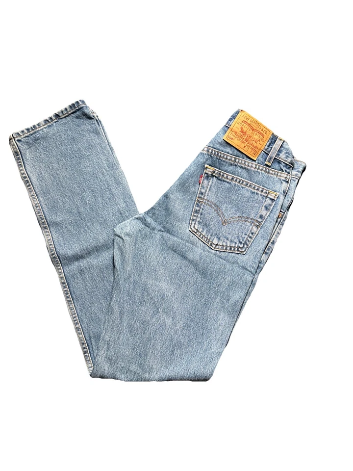 Jeans rectos vintage Levi’s 505 30 X 34 EE. UU. cremallera azul rojo pestaña 2000 Foto 1 de 4