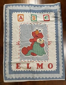 Vintage Sesamstraße "Elmo" ABC gesteppte Babydecke 68" x 44" - Bild 1 von 5