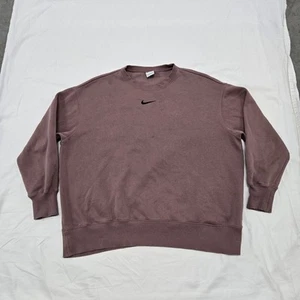 Women's XL Nike Sportswear Phoenix Sweatshirt Mauve Center Swoosh Embroidered - Picture 1 of 15