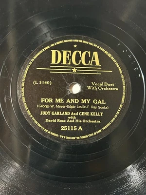 Judy Garland Gene Kelly - DECCA - Me and My Gal / Wore a Tulip - 78 об/мин - Изображение 1 из 4