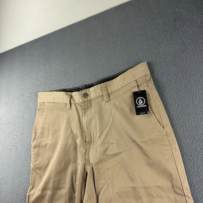 Volcom Shorts Men’s 34* Beige Vmonty Stretch Chino 11” Flat Skater Nordstrom NEW - Image 1 of 4