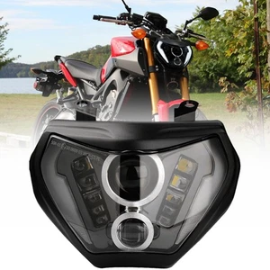 LED Headlight With DRL For Yamaha MT09 FZ09 2014 2015 2016 MT07 2018 2019 - Picture 1 of 12