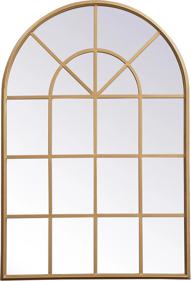 Elegant Lighting MR612842BR Motif 42 X 28 Inch Brass Wall Mirror