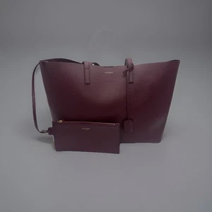 Yves SAINT LAURENT YSL Calfskin Large Shopping Tote Red - Picture 1 of 8