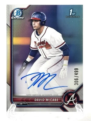2022 Bowman Draft - 1st Autograph David McCabe #CDA-DM /499 (AU, RC) - Image 1 of 2