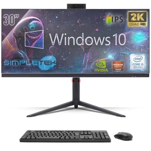 All in One 30" Gaming 2K i5 8th Gen RAM 8GB SSD 240GB GPU RX550 4GB Windows 10 - Picture 1 of 8