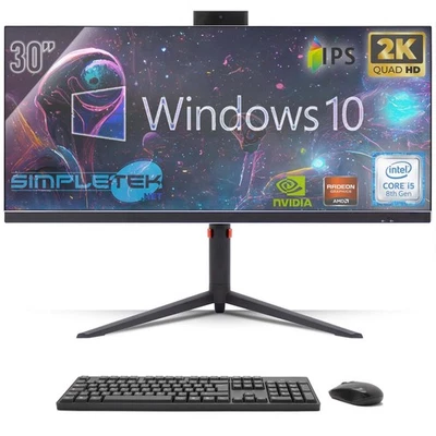 All in One 30" Gaming 2K i5 8th Gen RAM 8GB SSD 240GB GPU RX550 4GB Windows 10 - Image 1 of 4
