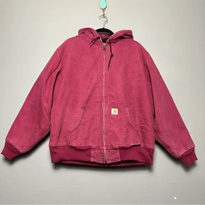 Vintage Carhartt J130 Duck Canvas Jacket Rare Merlot Burgundy Women’s Size XL - Bild 1 von 11