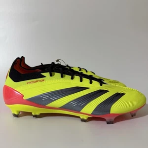 adidas Mens 9.5 PREDATOR ELITE FG Soccer Cleats Solar Yellow/Red/Black IF5441 - Picture 1 of 10