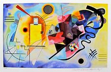 Wassily Kandinsky YELLOW RED & BLUE Estate Signed Limited Edition Art 15" x 22"