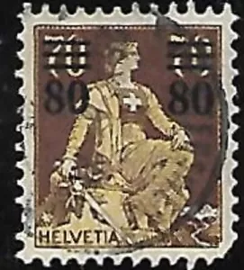 SWITZERLAND 1915 SURCHARGED STAMP - Picture 1 of 1