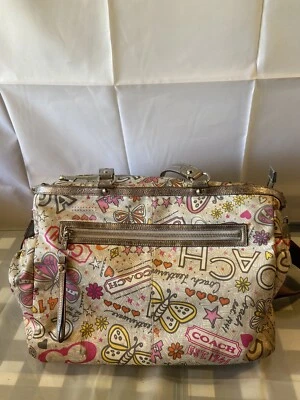 BOLSO DE PAÑALES COACH BANDANA MARIPOSA GRAFFITI MULTIFUNCIONAL MULTICOLOR TOTE Foto 1 de 4