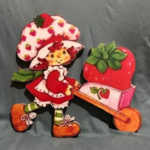 Wooden hand made Strawberry Shortcake Character Sign plaque - Picture 1 of 4