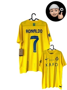 NEW 2023 2024 Al Nassr Saudi Arabia Ronaldo Nike Home Kit Soccer Jersey Shirt CR - Picture 1 of 14