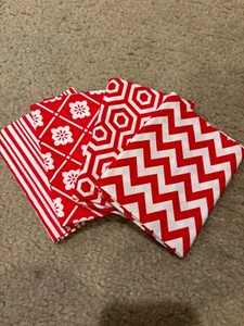 Waverly Fat Quarter Bundle 100% Cotton Fabric 18" X 21" Red / White Set of 4 - Picture 1 of 5