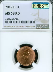 2012 D LINCOLN SHIELD CENT NGC MS68 RD PQ FINEST GRADE MAC SPOTLESS POP 11 * - Picture 1 of 2