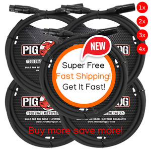 5 Pack Pig Hog PHM6 High Performance 8MM XLR Mic Cable, 6FT LIFETIME WARRANTY!