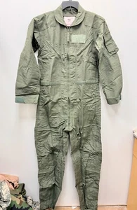 GENUINE US AIR FORCE USAF GREEN NOMEX FIRE RESISTANT FLIGHT SUIT CWU-27/P - 40L - Picture 1 of 7