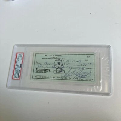 Bill Russell Signed Autographed Bank Check PSA DNA Boston Celtics HOF Legend - Image 1 of 3