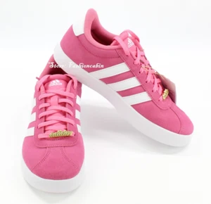 NEW Adidas VL Court 3.0 Sneaker-Pink/ White– Girls' Casual Shoe- Big Kids' 3/4/5 - Picture 1 of 27