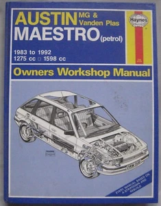 Austin Maestro MG & Vanden Plas 1983 to 1992 Haynes hardback Workshop Manual - Picture 1 of 3