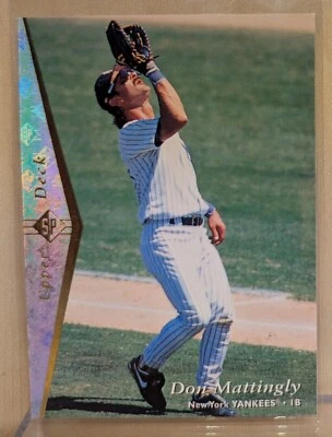 1995 SP SILVER SUBRAFOIL #175 Don Mattingly Yankees RARE HOLOFOIL PARALLEL - Image 1 of 2
