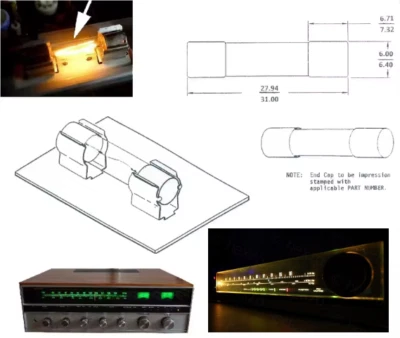 Lampadina fusibile retroilluminazione display 8V 0,25A 2W per Marantz, Pioneer, Sony, Kenwood...