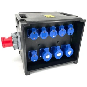 PCE MERZ Power Distribution Box 63A 415V Three Phase Event Distro RCD/MCB 32/16A - Picture 1 of 2