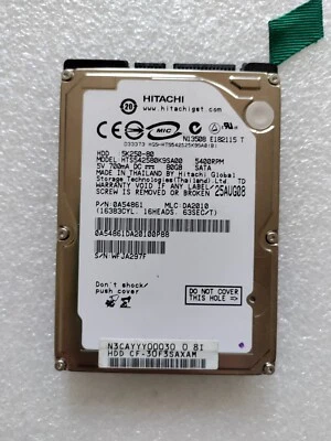 Hitachi Travelstar HTS542580K9SA00 80GB 2.5 Inch SATA I Laptop Hard Drive Used 2 - Image 1 of 2
