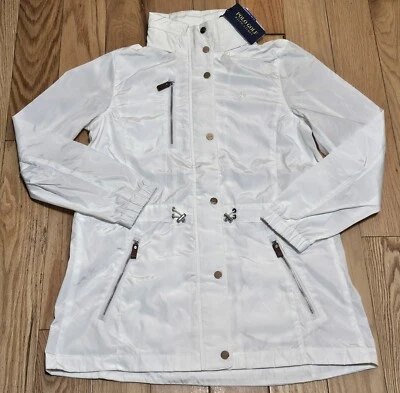 Chaqueta con capucha reversible repelente al agua blanca para mujer Polo Ralph Lauren nueva con etiquetas Foto 1 de 4