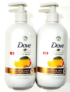 2 Bottles Dove Deep Cleansing Hand Wash Rejuvenating Care Mango Almond Butter