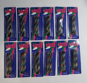Menge 12 Vintage "Fun Laces" Schnürsenkel 27" schwarz bunt - Made in USA - Bild 1 von 3