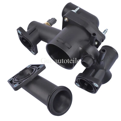 Carcasa termostato con termostato para 03-05 Jaguar S-Type XJ8 XJR 4.2L V8 AJ83485 - Imagen 1 de 4