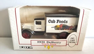 ERTL Cub Foods Grocery Store 1931 Delivery Truck Bank Die Cast 1/34 Scale - Picture 1 of 7