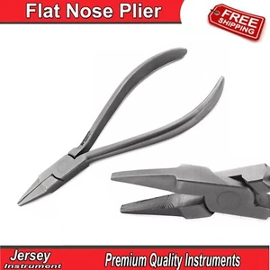 Orthodontic Flat Nose Plier Dental Braces Wire Bending Clasp Dentist Lab Tools - Picture 1 of 4