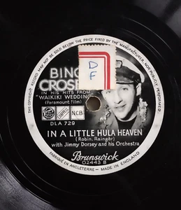 BING CROSBY Sweet Leilani / In A Little Hula Heaven UK Brunswick 78 JIMMY DORSEY - Picture 1 of 2