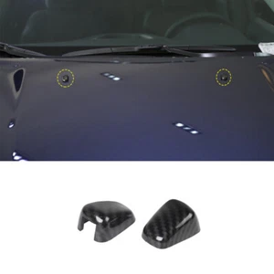 Front Wiper Water Spray Nozzle Decor Cover for Jeep Grand Cherokee 2011+ Carbon - Picture 1 of 7
