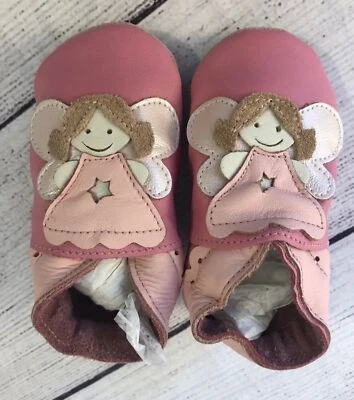 Bobux Rosa Angel Cuna Botines Cuero Pequeño 3-9M NUEVO Foto 1 de 4