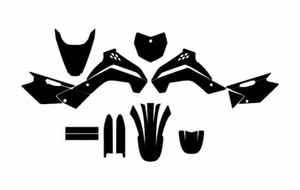 KAWASAKI KLX 140 2008-2017 template vector (1/1 real scale PDF format) - Picture 1 of 2