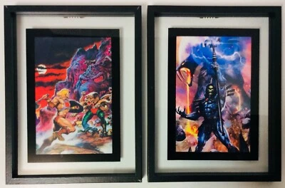 Masters of the Universe (MOTU) He-Man & Skeletor 4x6 FRAMED Art Prints Lot Of 2 - Image 1 of 4