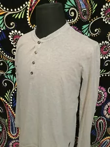 Boss Hugo Henley Shirt Mens L Designer Slim Fit Urban Cotton Wool Blend - Picture 1 of 7