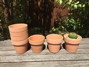 48x Terracotta Round PotS Succulent Cactus Flower Planter Draining Hole 8cm AUS - Picture 1 of 5