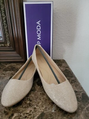 Top Moda Phase 7 Women's Juniors Pointed Toe Ballet Flats Size 8 1/2 Rose Gold - Image 1 of 4