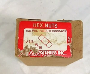 5/16 Stainless Steel Finished Hex Nuts 000409 In Original Box (Qty 100) 966Of - Picture 1 of 6