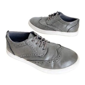 Steve Madden Shoes Wmn Size 6 Gray Vegan Leather Sneakers Eclectic Grandpa - Picture 1 of 9