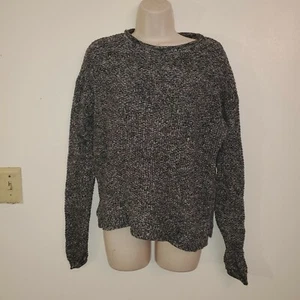 Leo & Nicole Damen Pullover Medium schwarz grau variiert Leinenmischung - Bild 1 von 8
